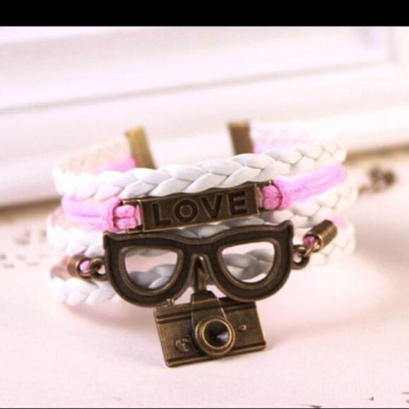Hand made camera love, charms infinity bracelet - Picture 3 of 4